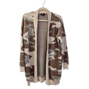 DKNY Viscose Blend Camouflage Open Cardigan Sweater Size Small